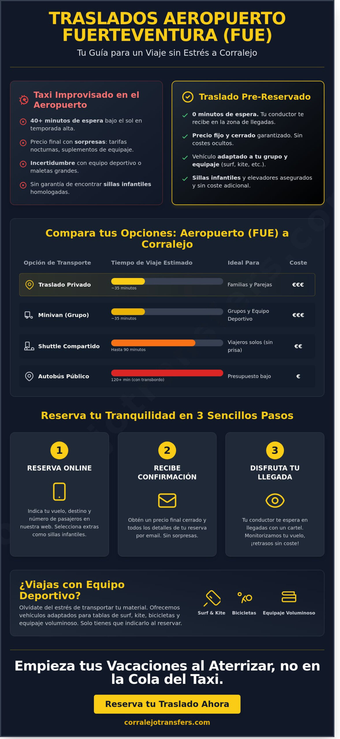 Traslados Aeropuerto Fuerteventura a Corralejo: Guía Completa 2026