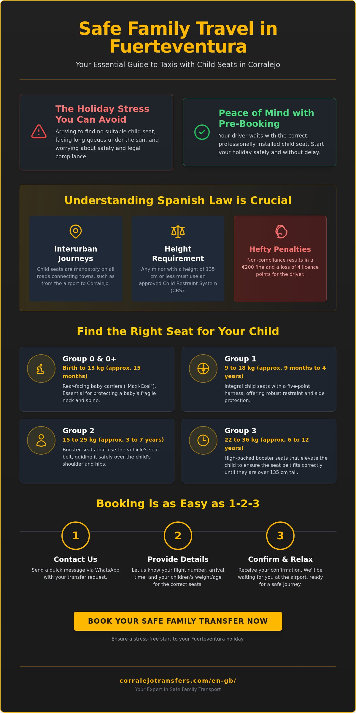 Taxi with Child Seat in Corralejo: Safety Guide for Families 2026