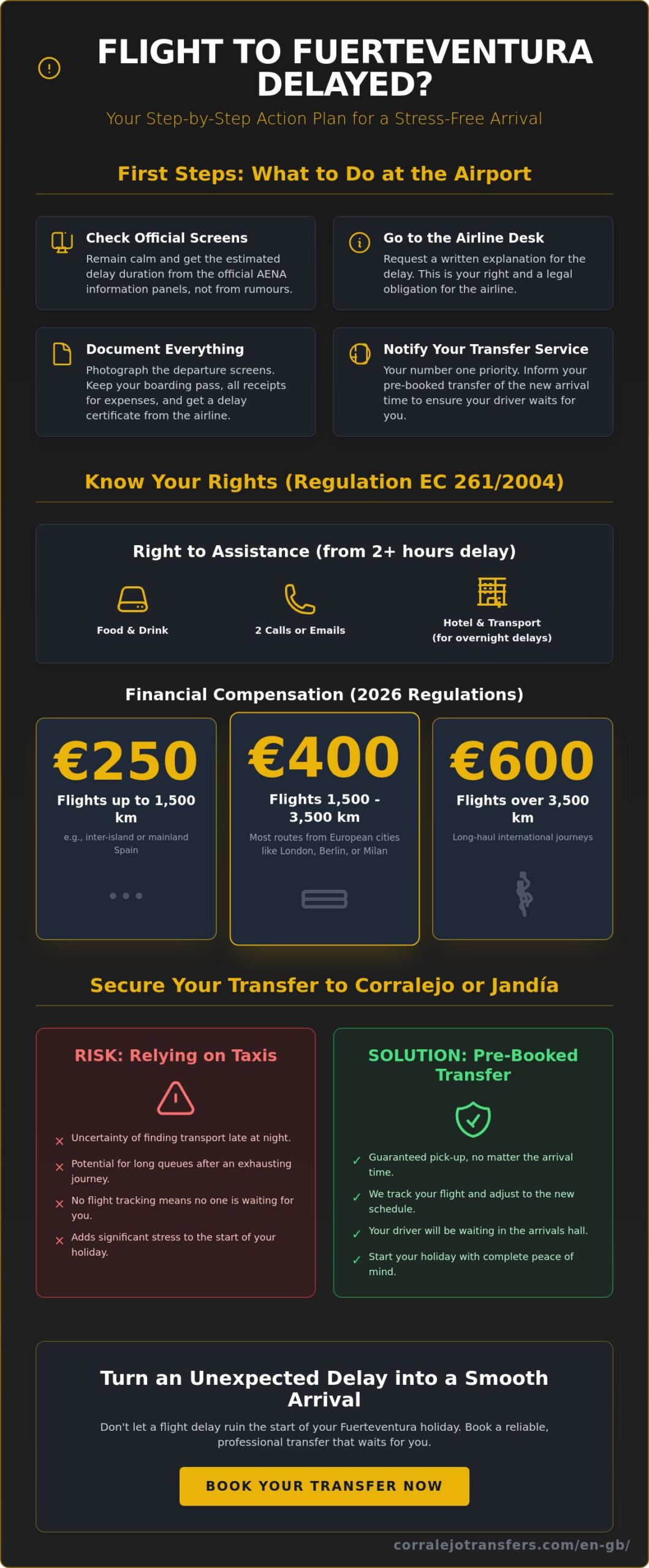 What to do if my flight to Fuerteventura is delayed: Logistical and Legal Guide 2026