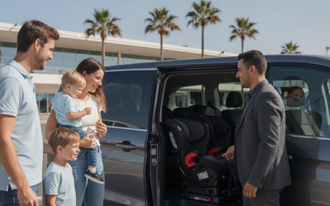 Taxi con dos sillas infantiles en Fuerteventura: Guía para familias en 2026